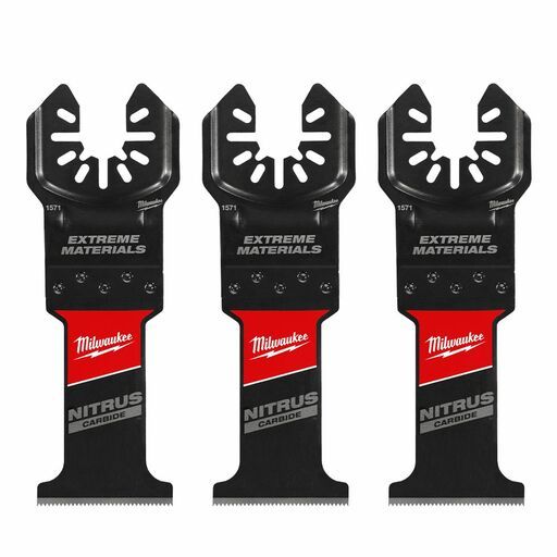 Milwaukee 49251573 3-Pack 35mm (1-3/8") OPEN-LOK Extreme Materials Blade with NITRUS CARBIDE – image 4