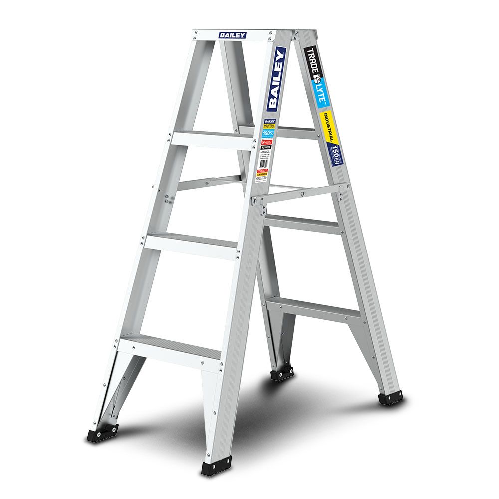 Bailey FS14020 150kg 1.2m 4 Step Trade LYTE Aluminium Double Sided Ladder – image 2