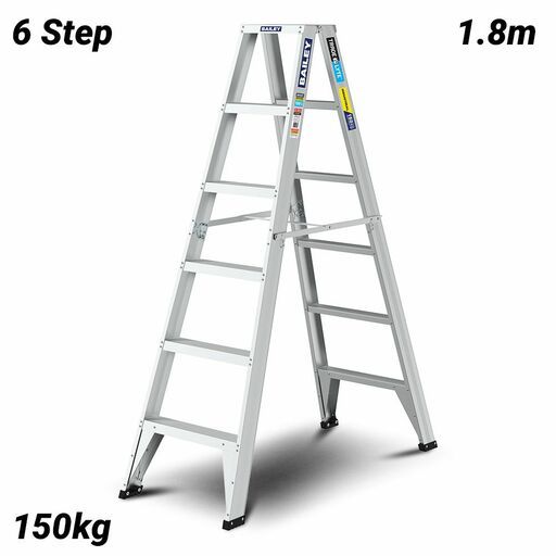 Bailey FS14021 150kg 1.8m 6 Step Trade LYTE Aluminium Double Sided Ladder