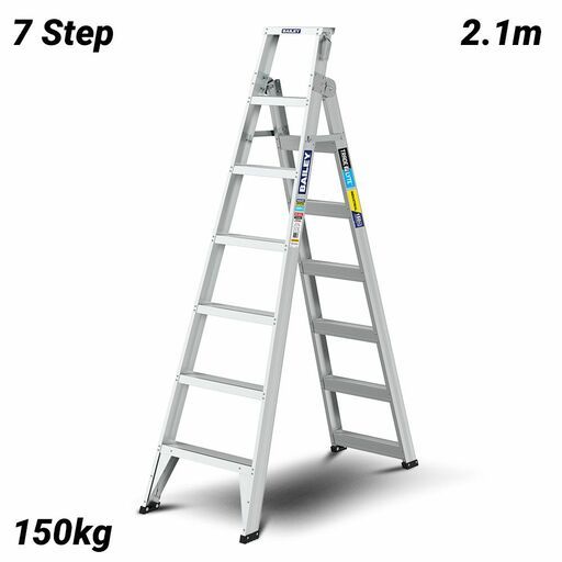 Bailey FS14023 150kg 2.1m 7 Step Trade LYTE Aluminium Dual Purpose Ladder
