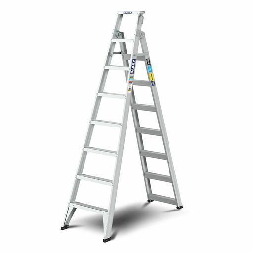 Bailey FS14024 150kg 2.4m 8 Step Trade LYTE Aluminium Dual Purpose Ladder – image 2