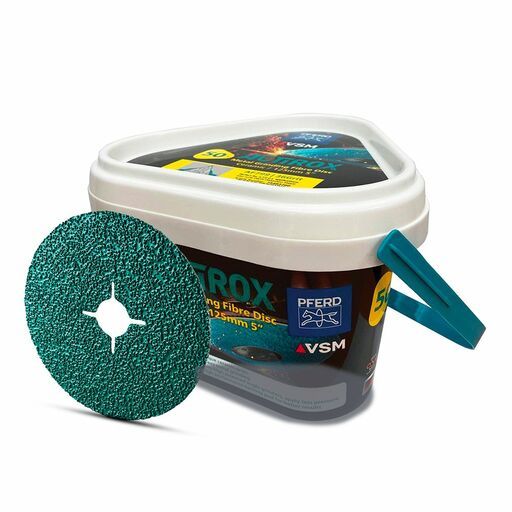 PFERD 75493760 50-Pack 125mm (5") 36 Grit Actirox Ceramic Metal Grinding Fibre Disc – image 2