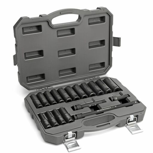 GEARWRENCH 89096 18pce 1/2" Drive Deep Metric Impact Socket Set