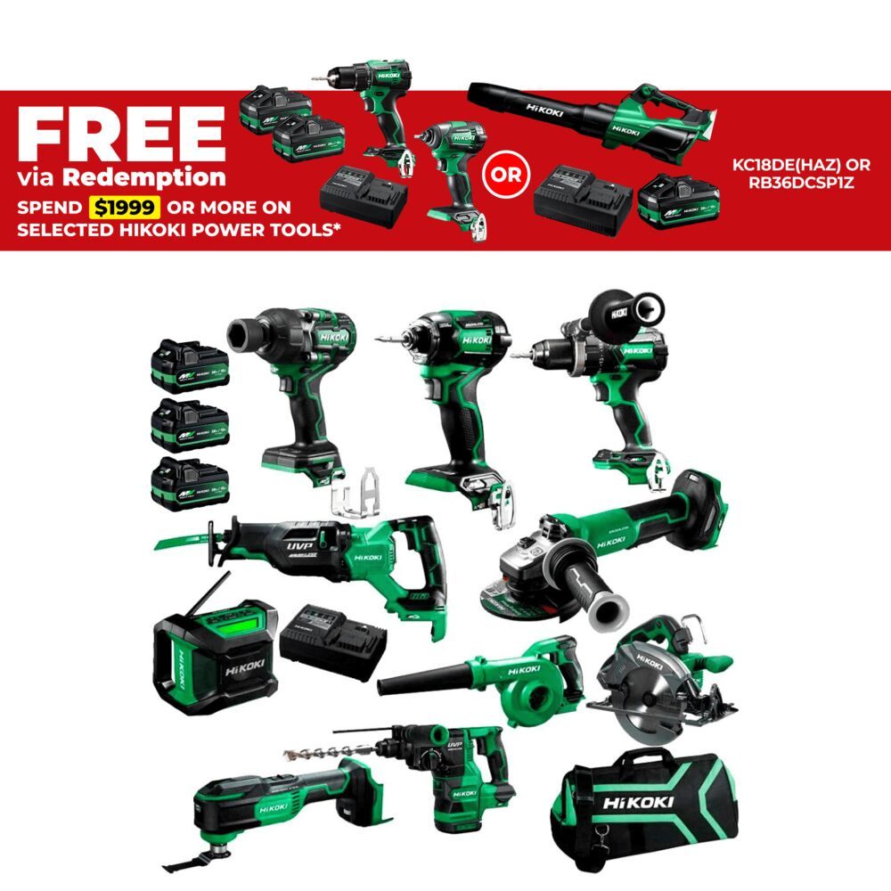 HiKOKI KC36D10PS(HRZ) 18V/36V 5.0Ah/2.5Ah Li-ion Cordless 10pce Combo Kit – image 1