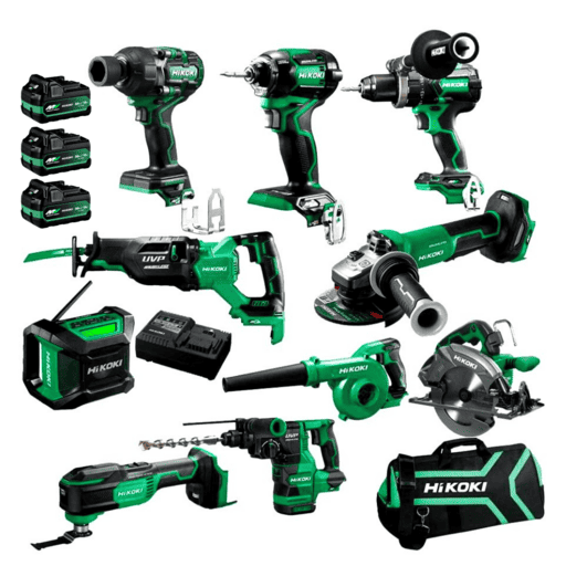 HiKOKI KC36D10PS(HRZ) 18V/36V 5.0Ah/2.5Ah Li-ion Cordless 10pce Combo Kit – image 2
