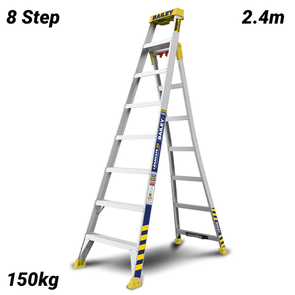 Bailey FS14131 150kg 2.4m 8 Step Aluminium X3 SLS 3-in-1 Ladder – image 1