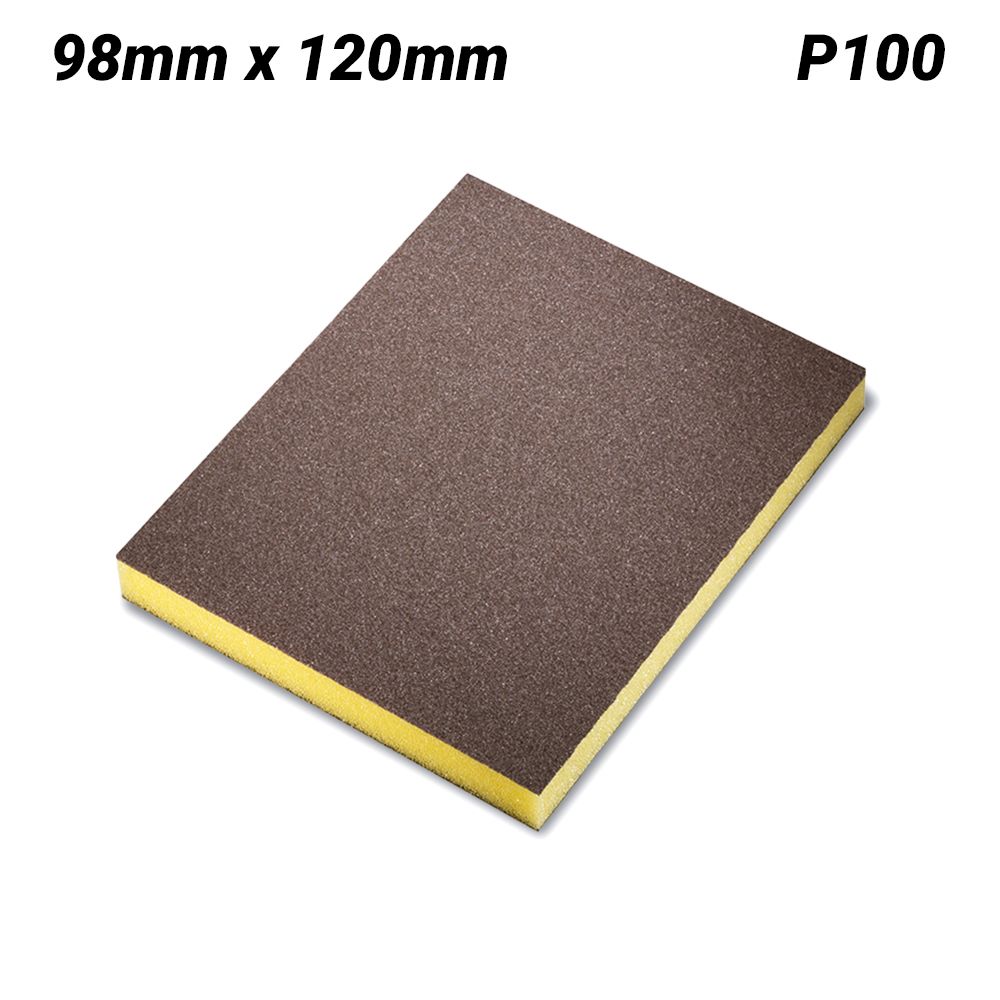Sia Abrasives F03E02DD74 98mm x 120mm x 13mm P100 Foam Abrasive – image 1