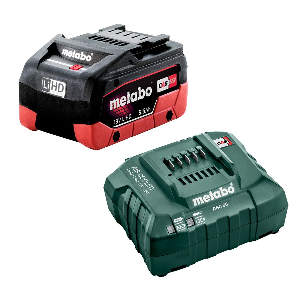 Metabo AU32100500 18V 5.5Ah Li-ion Cordless Battery and Charger Starter Pack – image 2