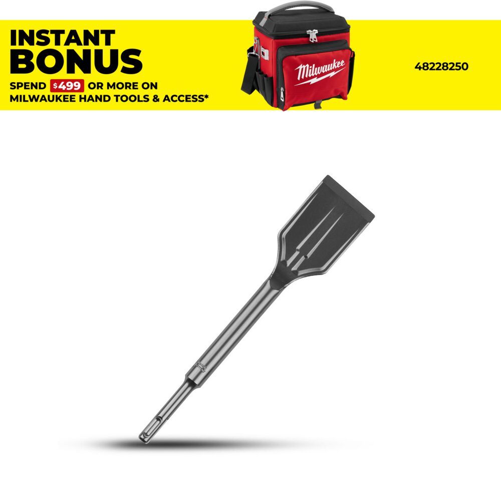 Milwaukee 4932478265  250 x 50mm SDS PLUS SLEDGE Premium Angle Tile Chisel Demolition Bit – image 1