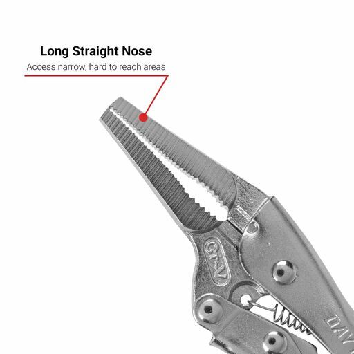 Daytona D2LNCJLP 2pce 165mm (6.5") Long Nose & 254mm (10") Curved Jaw Locking Pliers Set – image 9