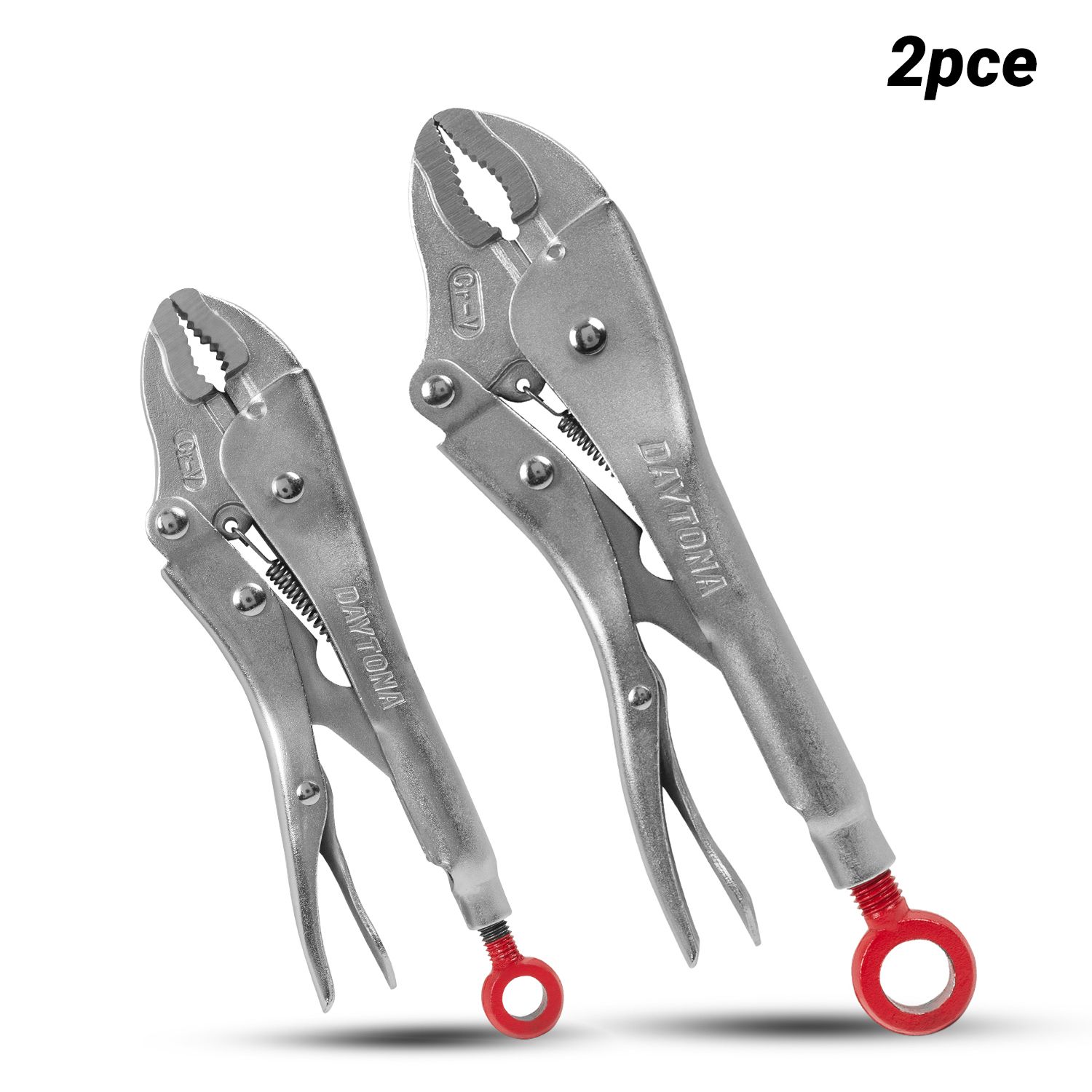 Daytona D2710CJLP 2pce 180mm (7") & 250mm (10") Curved Jaw Locking Pliers – image 1