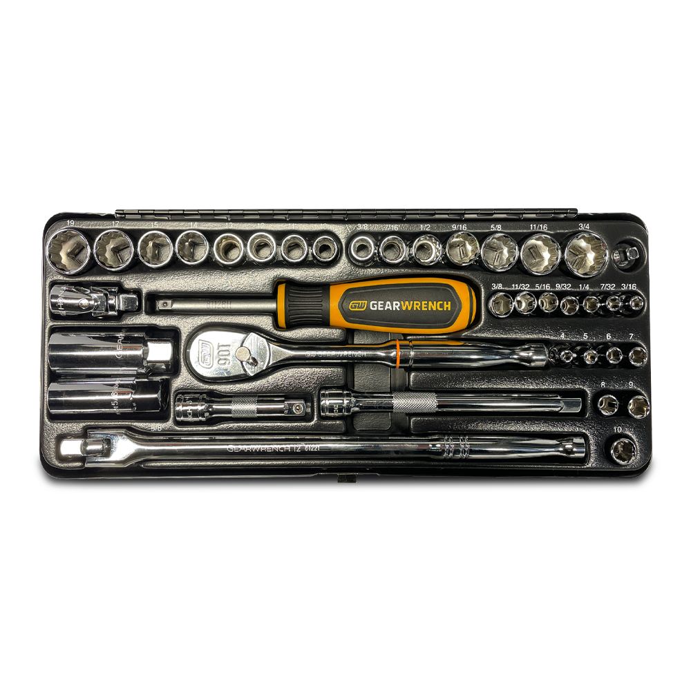GEARWRENCH 87022 38pce 1/4" & 3/8" Drive 6 and 12 Point Metric & SAE ...