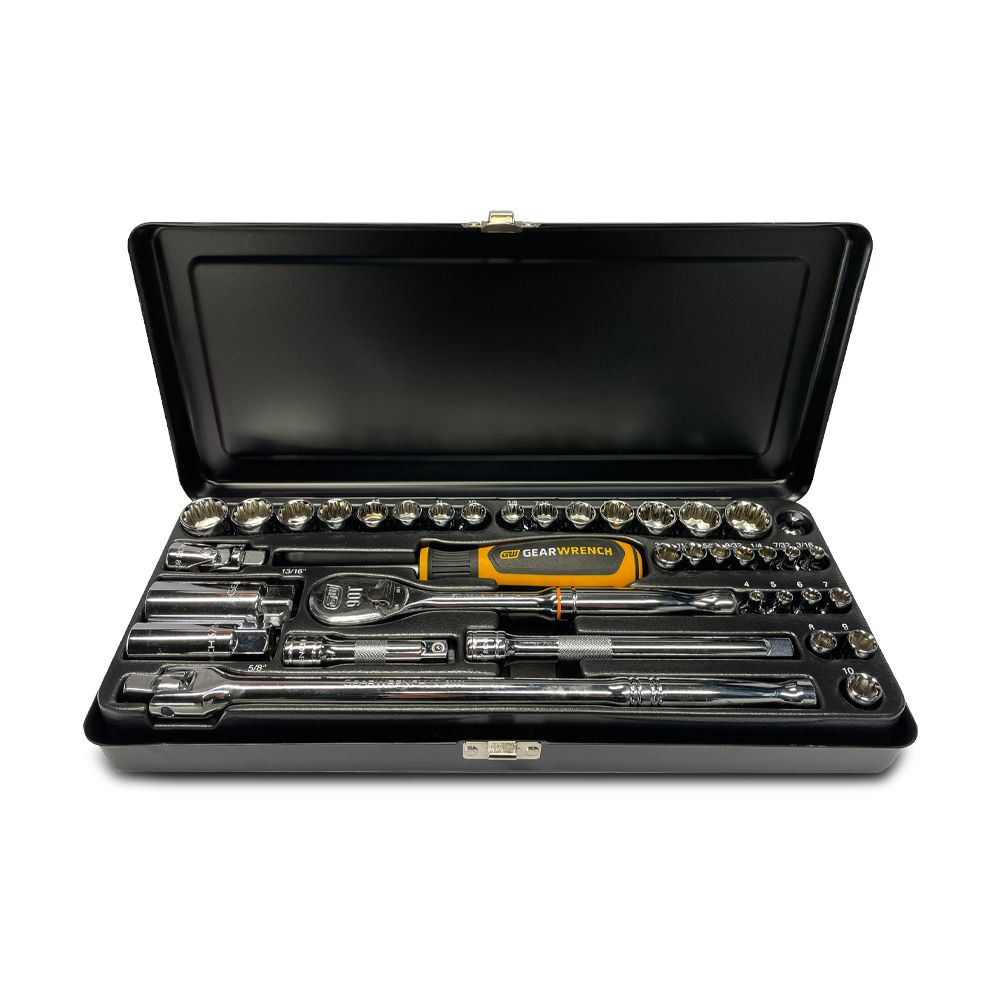 GEARWRENCH 87022 38pce 1/4" & 3/8" Drive 6 and 12 Point Metric & SAE Socket Set – image 2