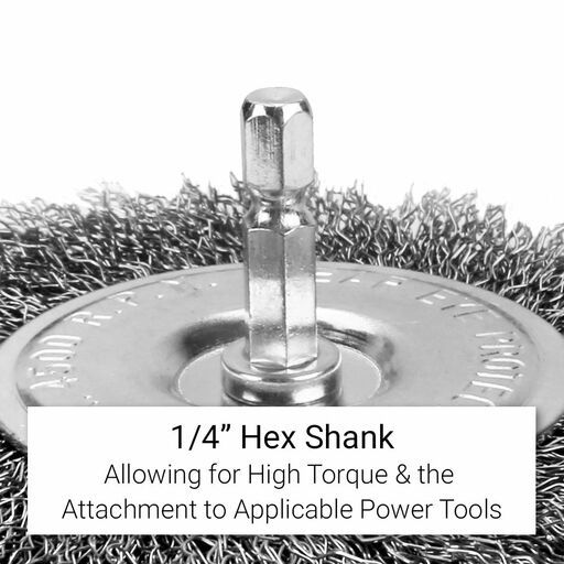 Xtorque XSB70M 70mm Steel Crimp Wire Wheel Brush – image 6