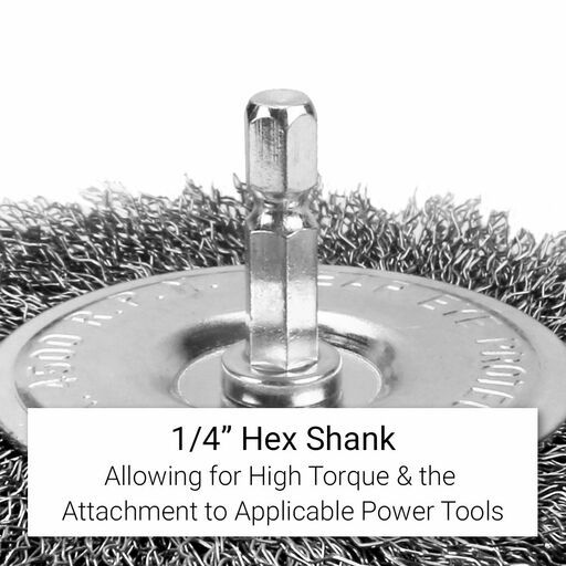 Xtorque XSB100M 100mm Steel Crimp Wire Wheel Brush – image 6