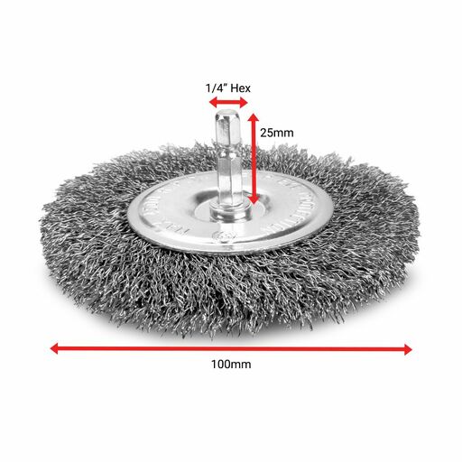Xtorque XSB100M 100mm Steel Crimp Wire Wheel Brush – image 2