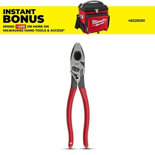 Milwaukee MT500C Dipped Grip Lineman's Pliers with Crimper - MADE IN USA