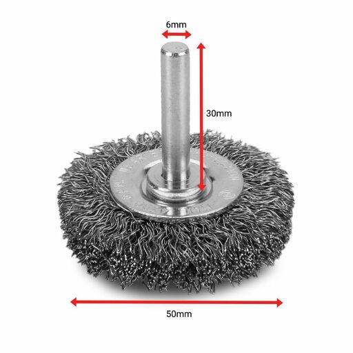 Xtorque XSB50W6 50mm Crimped Steel Wire wheel Brush – image 2