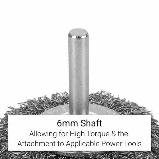 Xtorque XSB50W6 50mm Crimped Steel Wire wheel Brush – image 6