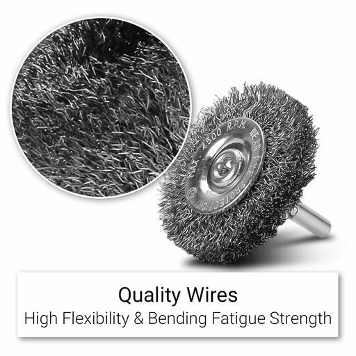 Xtorque XSB50W6 50mm Crimped Steel Wire wheel Brush – image 3