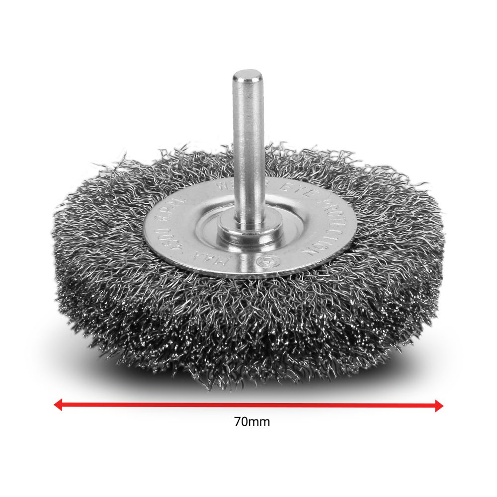 Xtorque XSB70W6 70mm Crimped Steel Wire Wheel Brush – image 2
