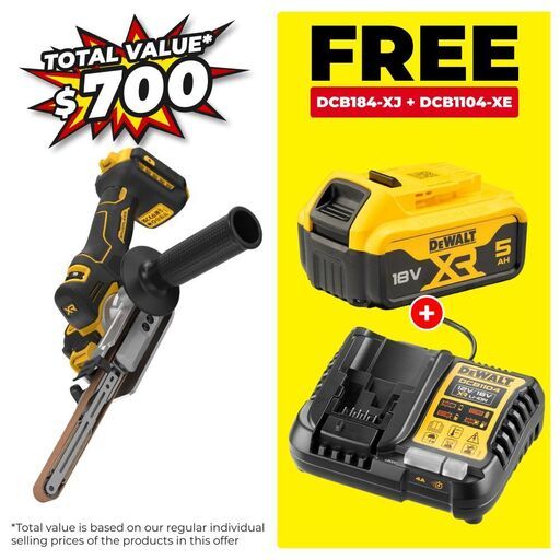 DeWalt DCM200N-XJ 18V XR Li-ion Cordless Brushless Band File - Skin Only