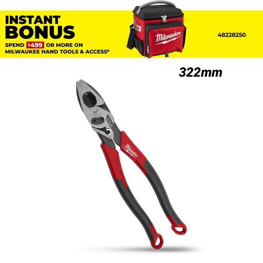 Milwaukee MT550C 228mm (9") Linemans Plier with Crimper - MADE IN USA