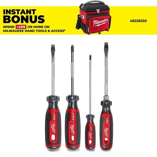 Milwaukee MT200-4 4pce Screwdriver Kit with Cushion Grip