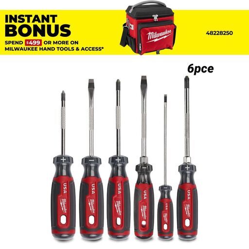 Milwaukee MT200-6 6pce Cushion Grip Screwdriver Kit