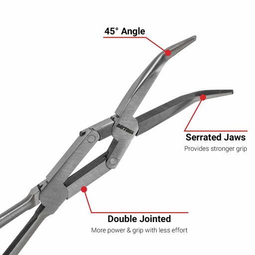 Daytona D335DJP3S 3pce 335mm Double Joint Extra Long Reach Plier Set – image 7