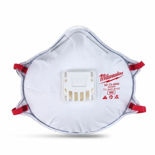 Milwaukee 48734004 10-Pack N95 Valved Disposable Respirators with Gasket – image 6
