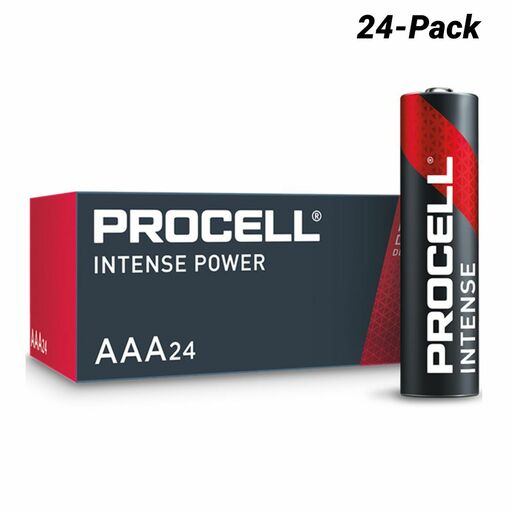 Procell PX2400-24PK 24-Pack AAA 1.5V Alkaline Industrial Intense Power Battery