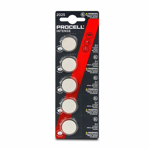Procell CR2025-BP5(PX) 5-Pack 2025 3V Intense Lithium Coin  – image 3