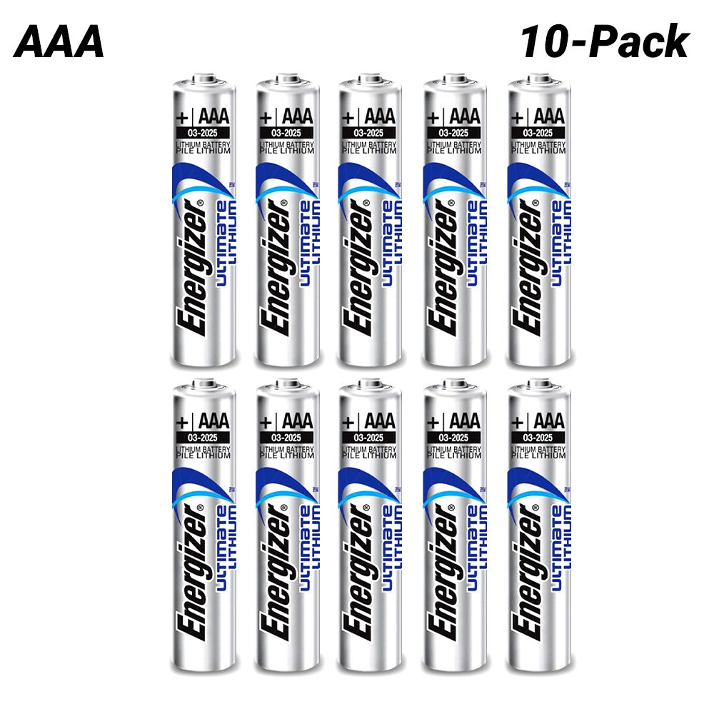 Energizer L92-DP10 10-Pack AAA Lithium Batteries