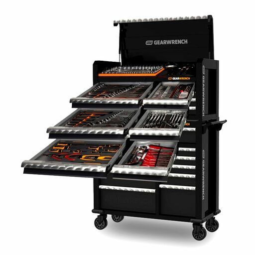 GEARWRENCH 77006 270pce Combination Tool Kit with 8 Drawer Tool Chest & 11 Drawer Roller Cabinet