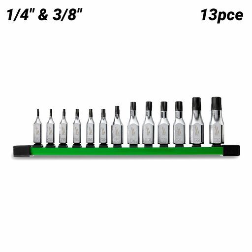 Milwaukee 48229532 13pce 1/4” and 3/8” Drive Torx Bit Socket Set – image 2