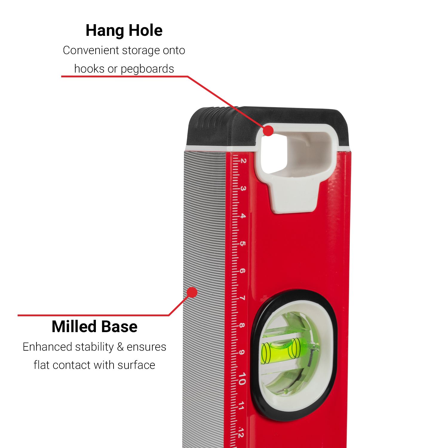 Xtorque XTR40 400mm Red Trade Spirit Level – image 4
