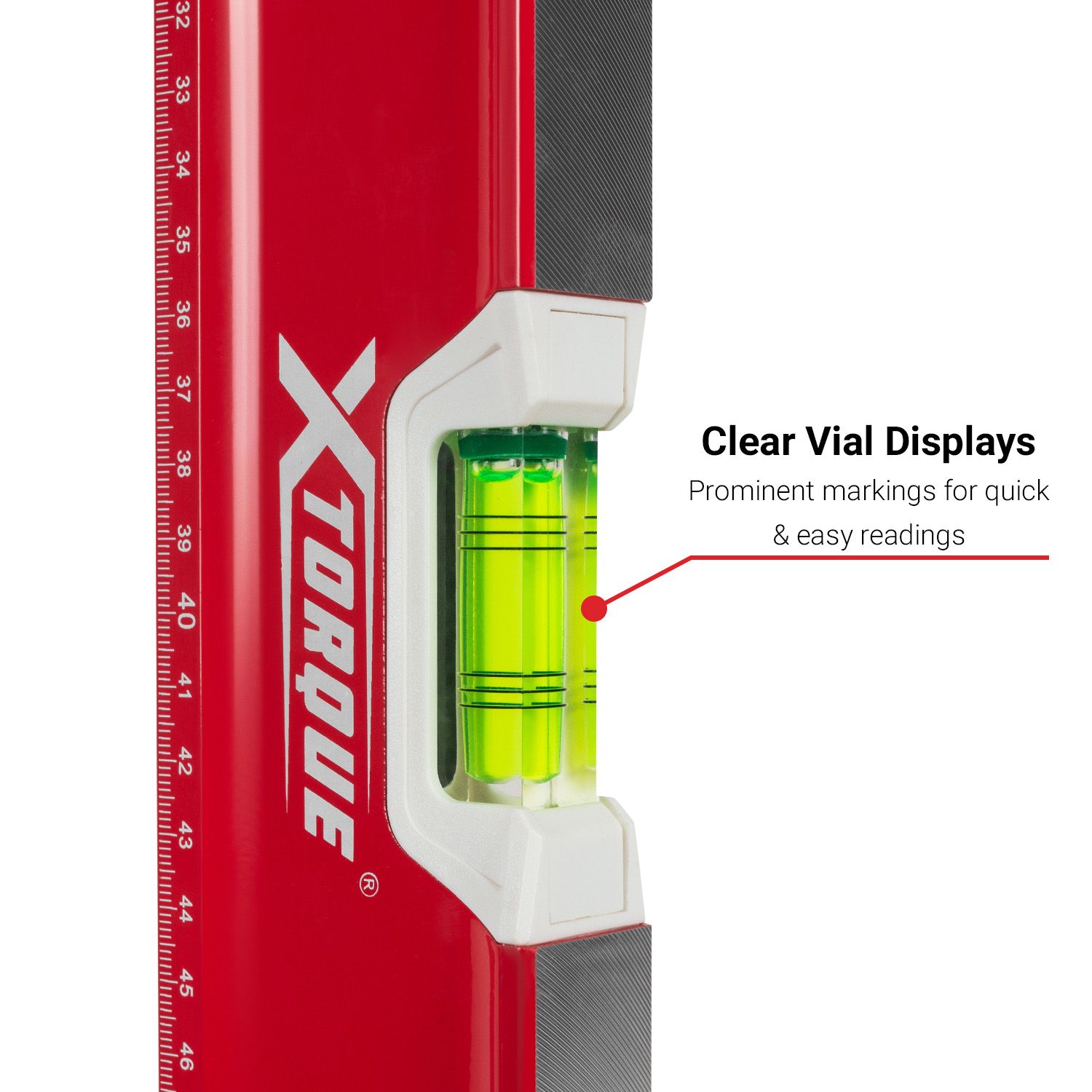 Xtorque XTR80 800mm Red Trade Spirit Level – image 4