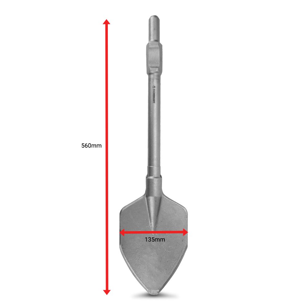 Techsmart T560HSC 560mm x 135mm 30mm Hex Shank Pointed Spade Chisel – image 2