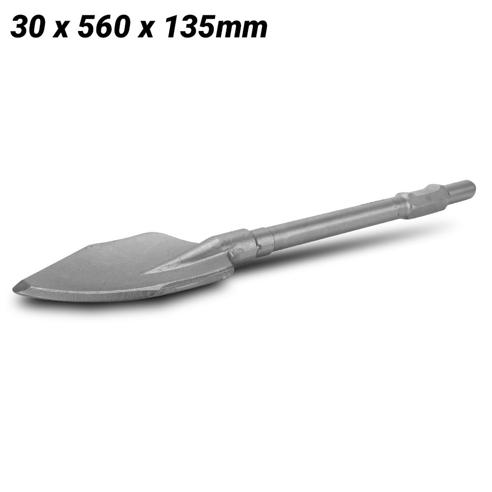 Techsmart T560HSC 560mm x 135mm 30mm Hex Shank Pointed Spade Chisel – image 1