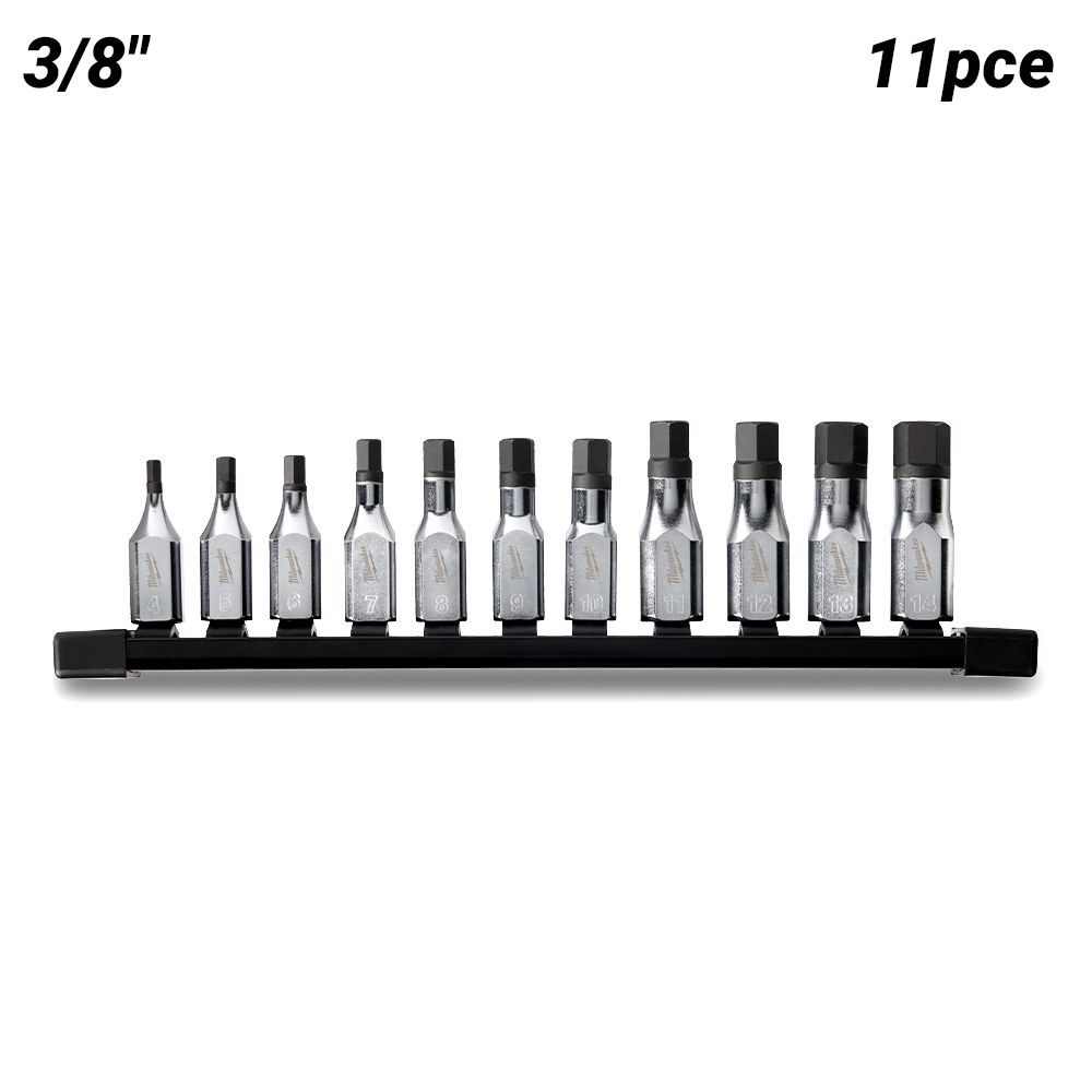 Milwaukee 48229543 11pce 3/8” Drive Metric Hex Bit Socket Set