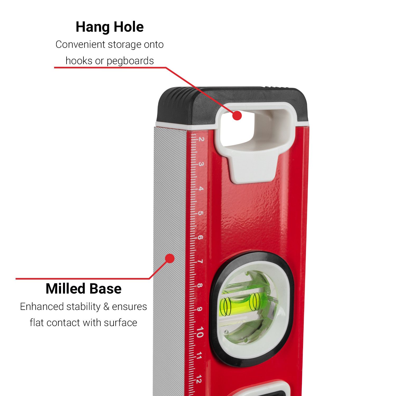 Xtorque XTR120 1200mm Red Trade Spirit Level – image 5
