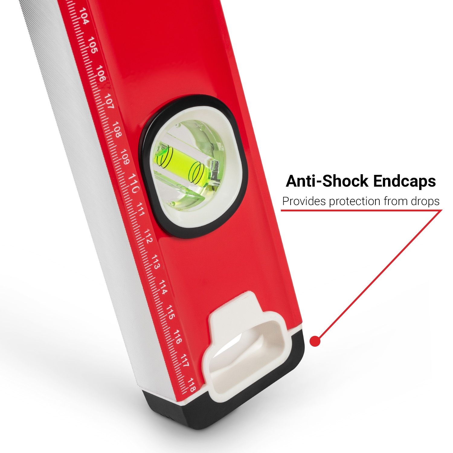 Xtorque XTR120 1200mm Red Trade Spirit Level – image 6