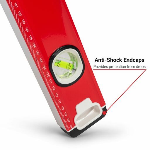 Xtorque XTR180 1800mm Red Trade Spirit Level – image 6