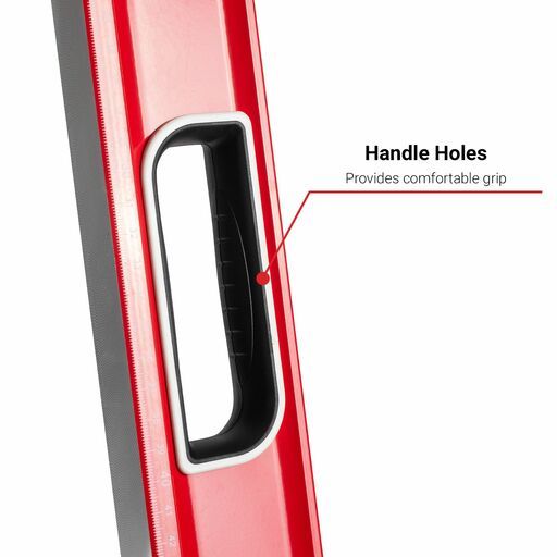 Xtorque XTR180 1800mm Red Trade Spirit Level – image 7