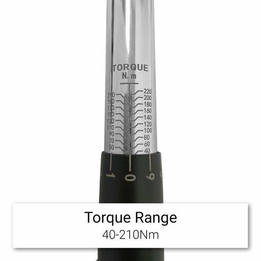 Daytona D12TW72FH 1/2" Drive 40-220Nm Flexible Head Torque Wrench – image 4