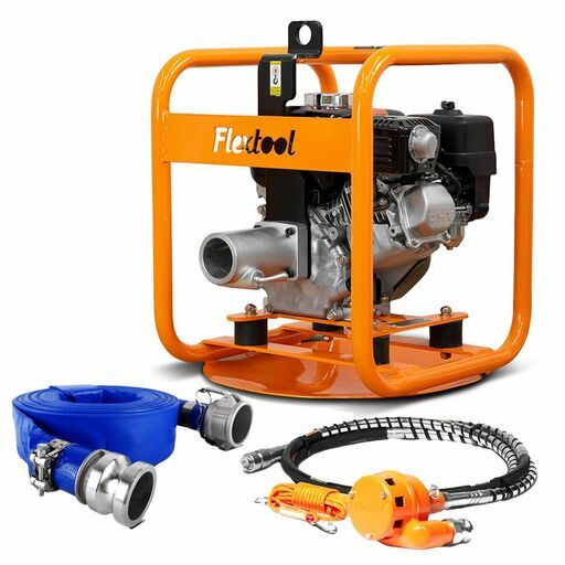 Flextool FT201798-UNIT + FT201801-UNIT + ILFH20 (FDU-P2 + FP212G-6) 5.5HP Petrol Super Drive Unit with 6m General Trash Pump Combo Kit