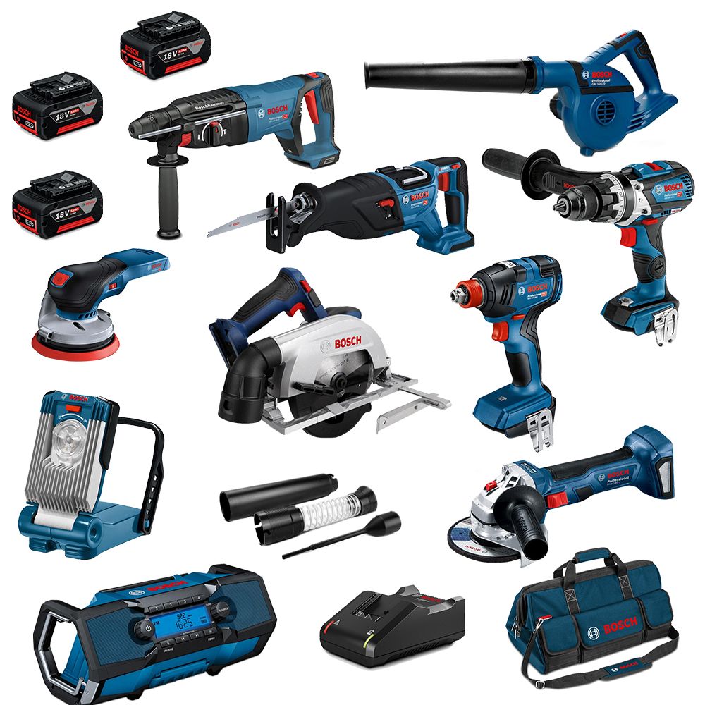 Bosch 18V Li-ion Cordless 10pce Combo Kit