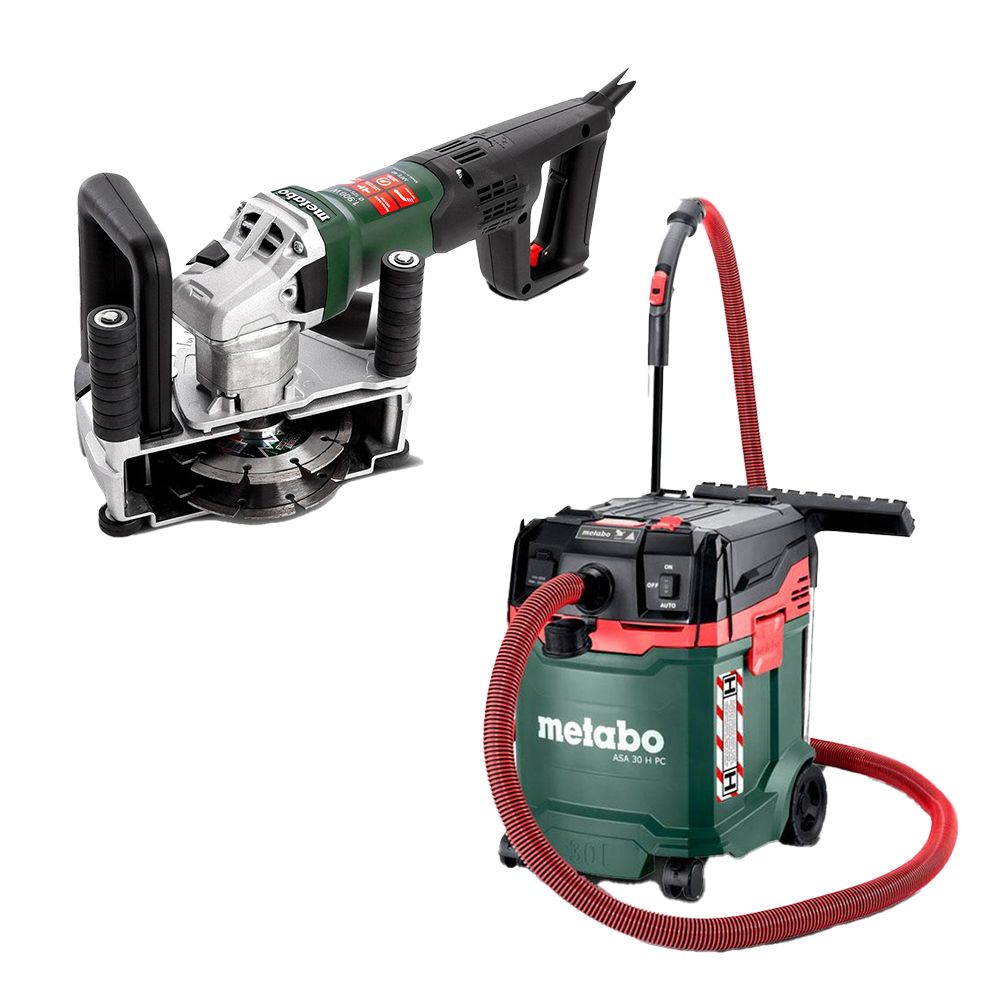 Metabo MFE 40 ASA 30 H PC COMBO (AU60010080) 1900W 125mm (5") Wall Chaser & 1200W H-Class Wet & Dry Vacuum Cleaner 2pce Combo Kit – image 4