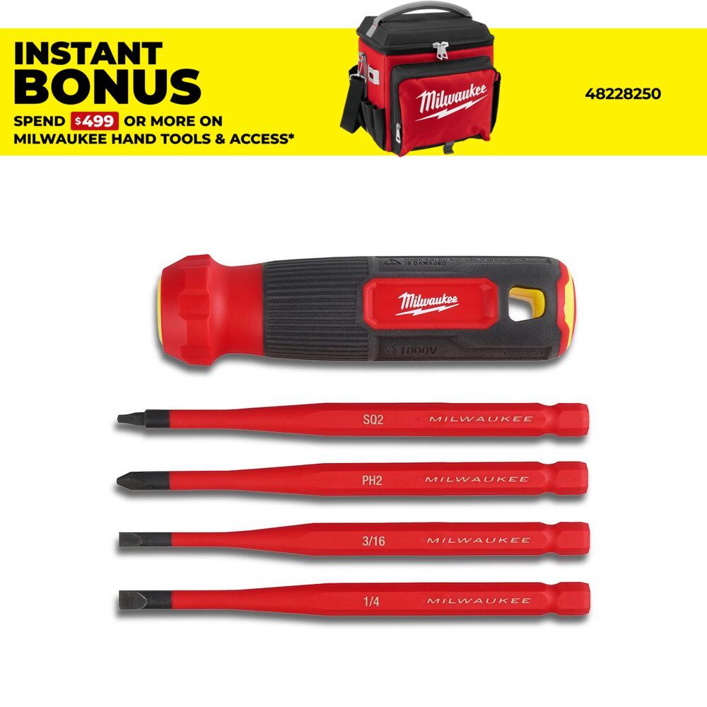 Milwaukee 48222216 4-in-1 1000V Insulated Multi-Bit Screwdriver – image 1